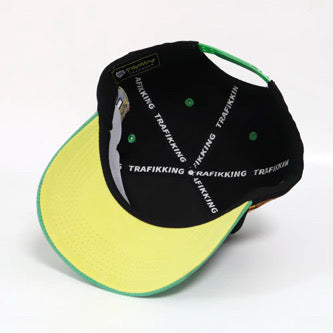 New London Men's Snapback Hat - Black/Green