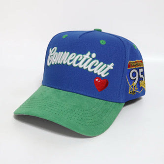 Connecticut Men's Snapback Hat - Blue/Green