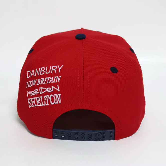Connecticut Men's Snapback Hat - Red/Navy