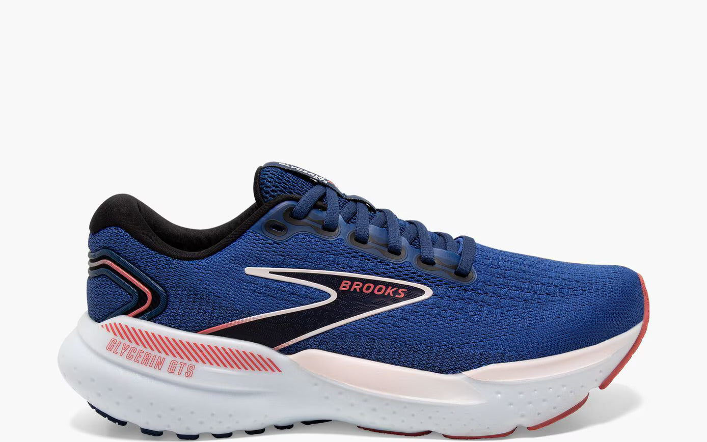 Brooks - Running Shoe - Glycerin GTS 21 - Women's Blue/Icy Pink/Rose