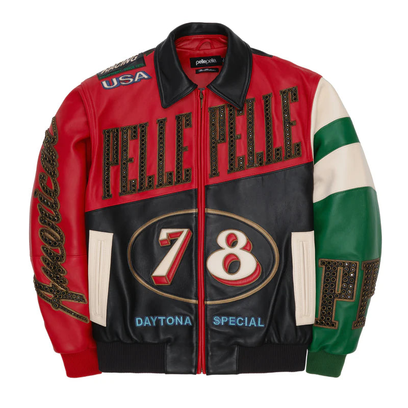 Pelle Pelle - Daytona Special Jacket - Cabernet / Black / Jet Green