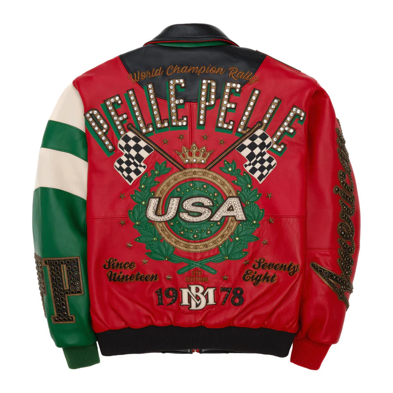 Pelle Pelle - Daytona Special Jacket - Cabernet / Black / Jet Green