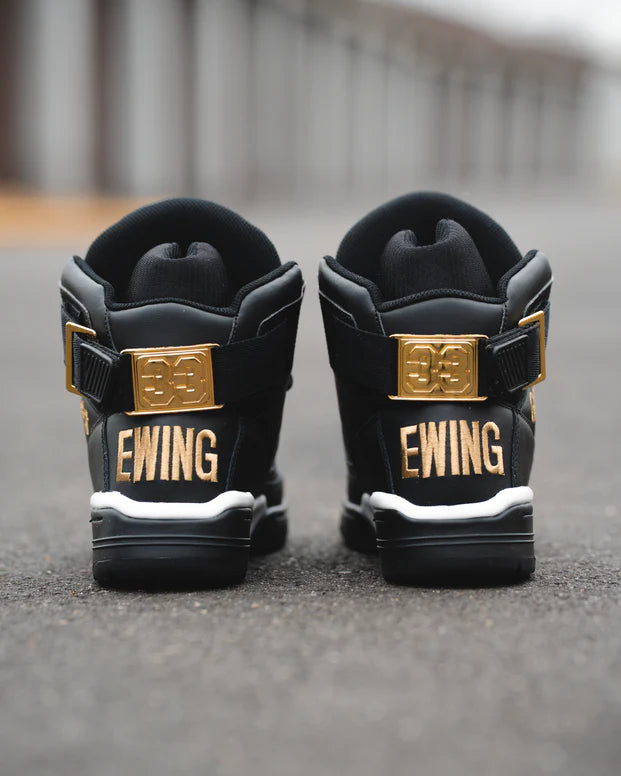 PATRICK EWING ATHLETICS 33 HI x 10 YEAR ANNIVERSARY Black/White/Gold