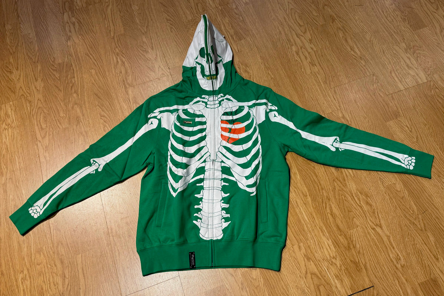 LRG X Carrots Dead Serious Zip Hoodie Kelly Green Glow in the Dark