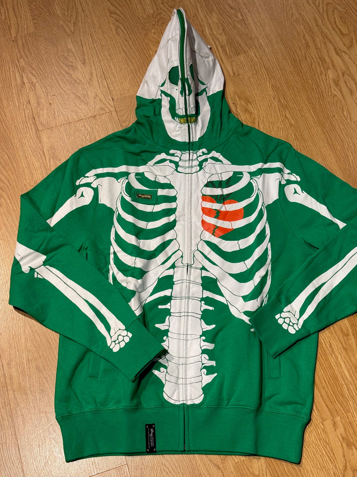 LRG X Carrots Dead Serious Zip Hoodie Kelly Green Glow in the Dark