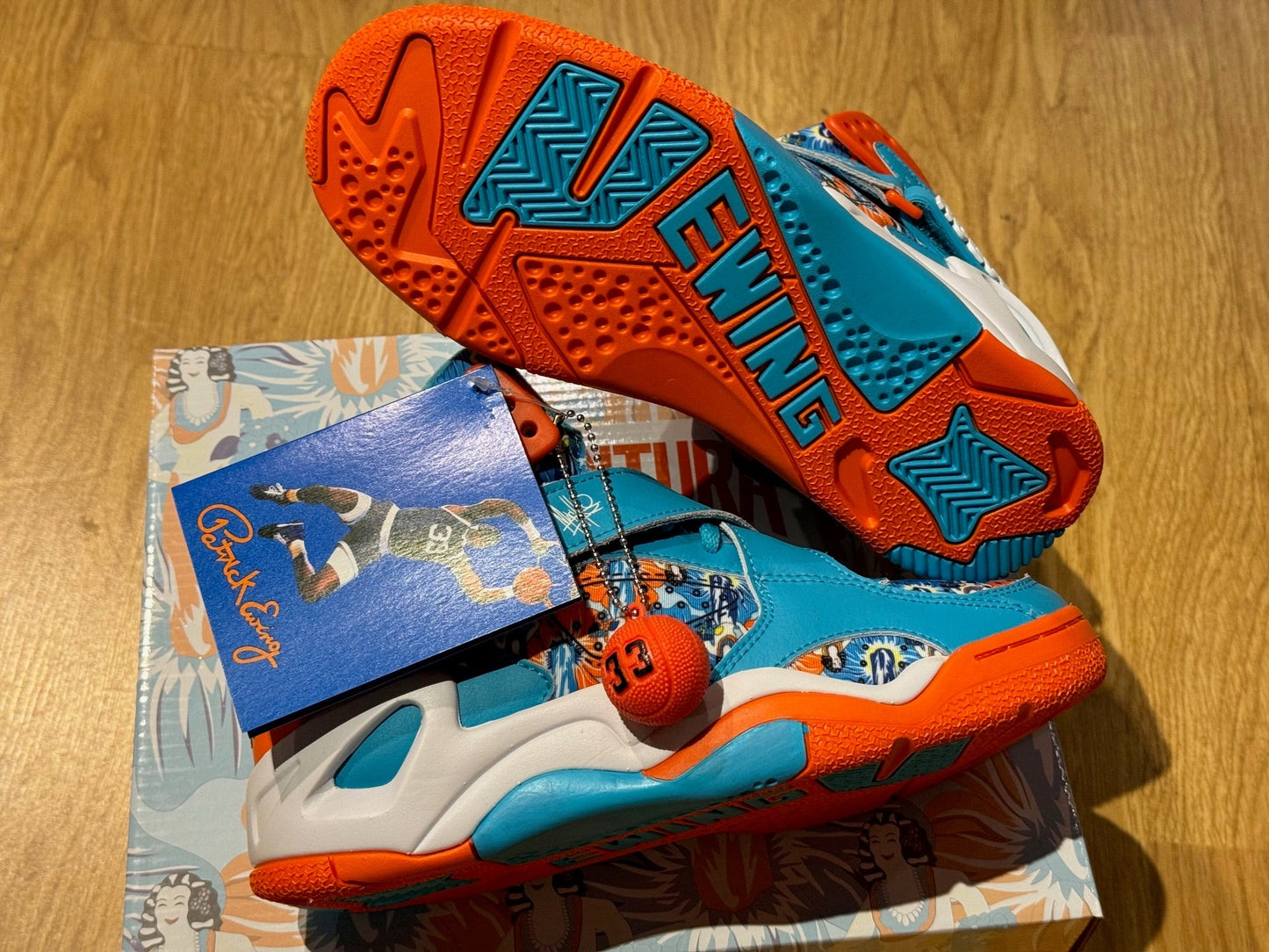 PATRICK EWING ATHLETICS ROGUE x ACE VENTURA x MACHE Teal/Orange/White