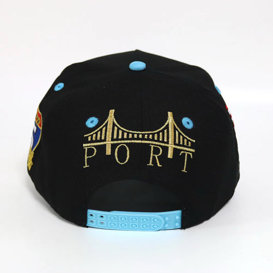 BPT Men's Snapback Hat - Black/Blue