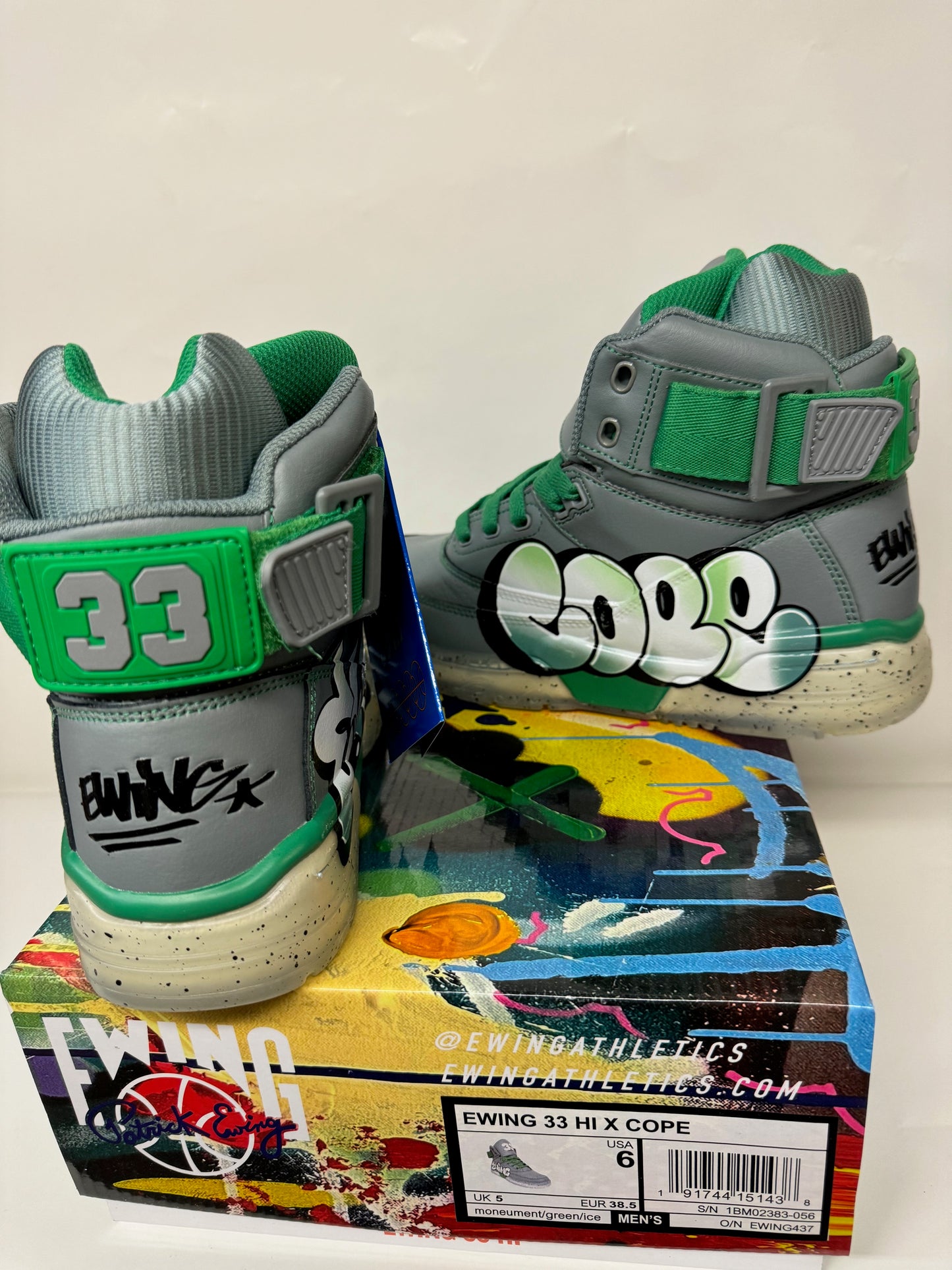 PATRICK EWING ATHLETICS 33 HI x COPE Monument/Green/Ice