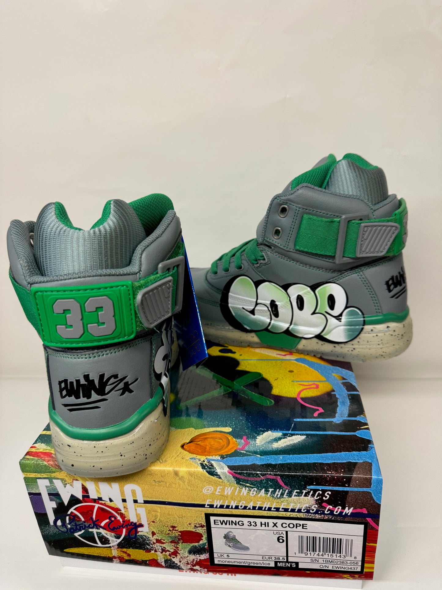 PATRICK EWING ATHLETICS 33 HI x COPE Monument/Green/Ice