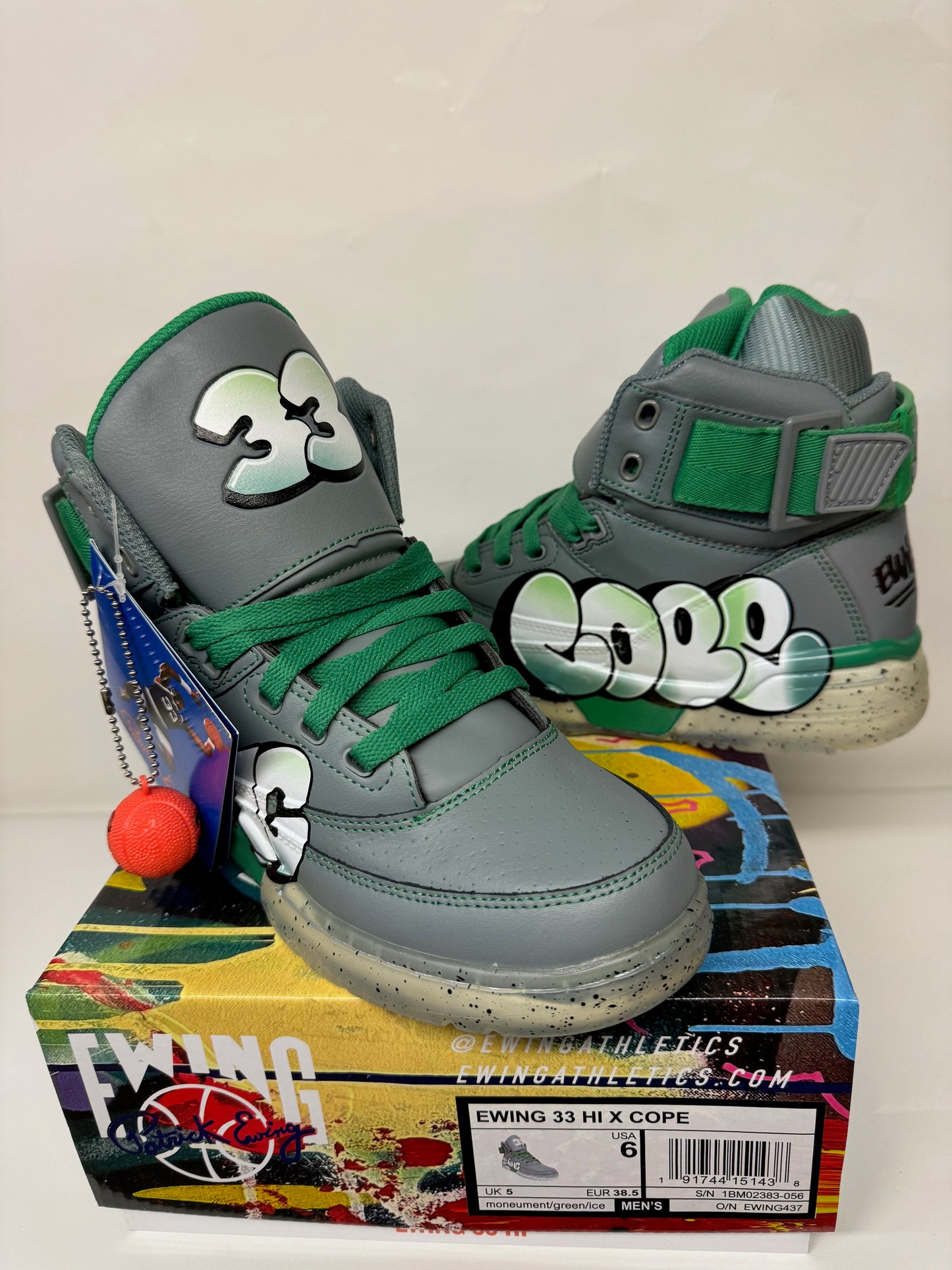 PATRICK EWING ATHLETICS 33 HI x COPE Monument/Green/Ice