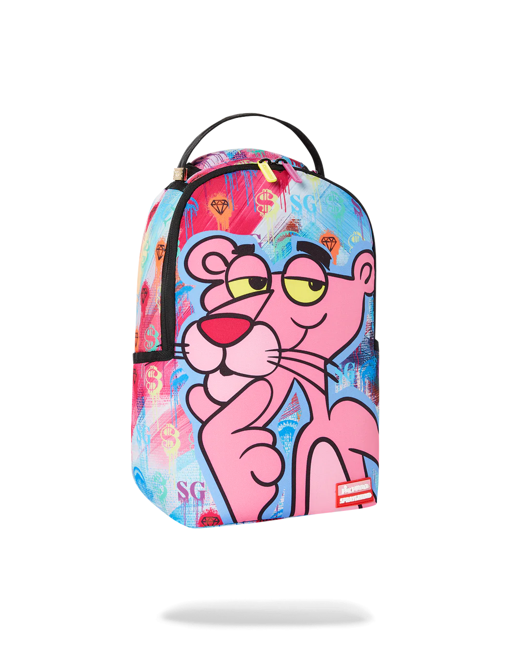 Sprayground Small Backpack: Pink Panther Art Class