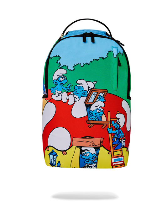 Sprayground Smurfs Mushroom Village Backpack