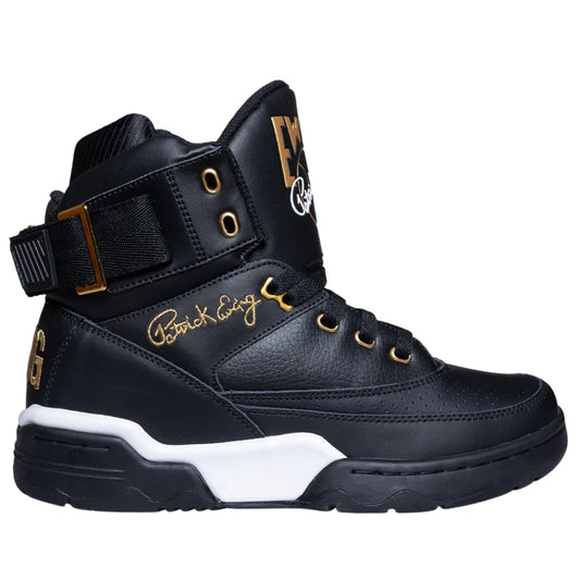 PATRICK EWING ATHLETICS 33 HI x 10 YEAR ANNIVERSARY Black/White/Gold