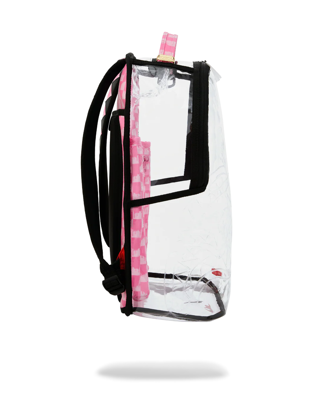 Sprayground - Clear DLX Backpack - Checked Out (Pink Drip)