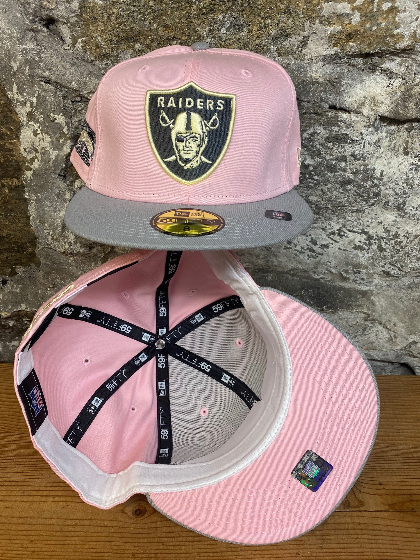 Raiders Pink Exclusive Custom Fitted New Era Hat 59fifty