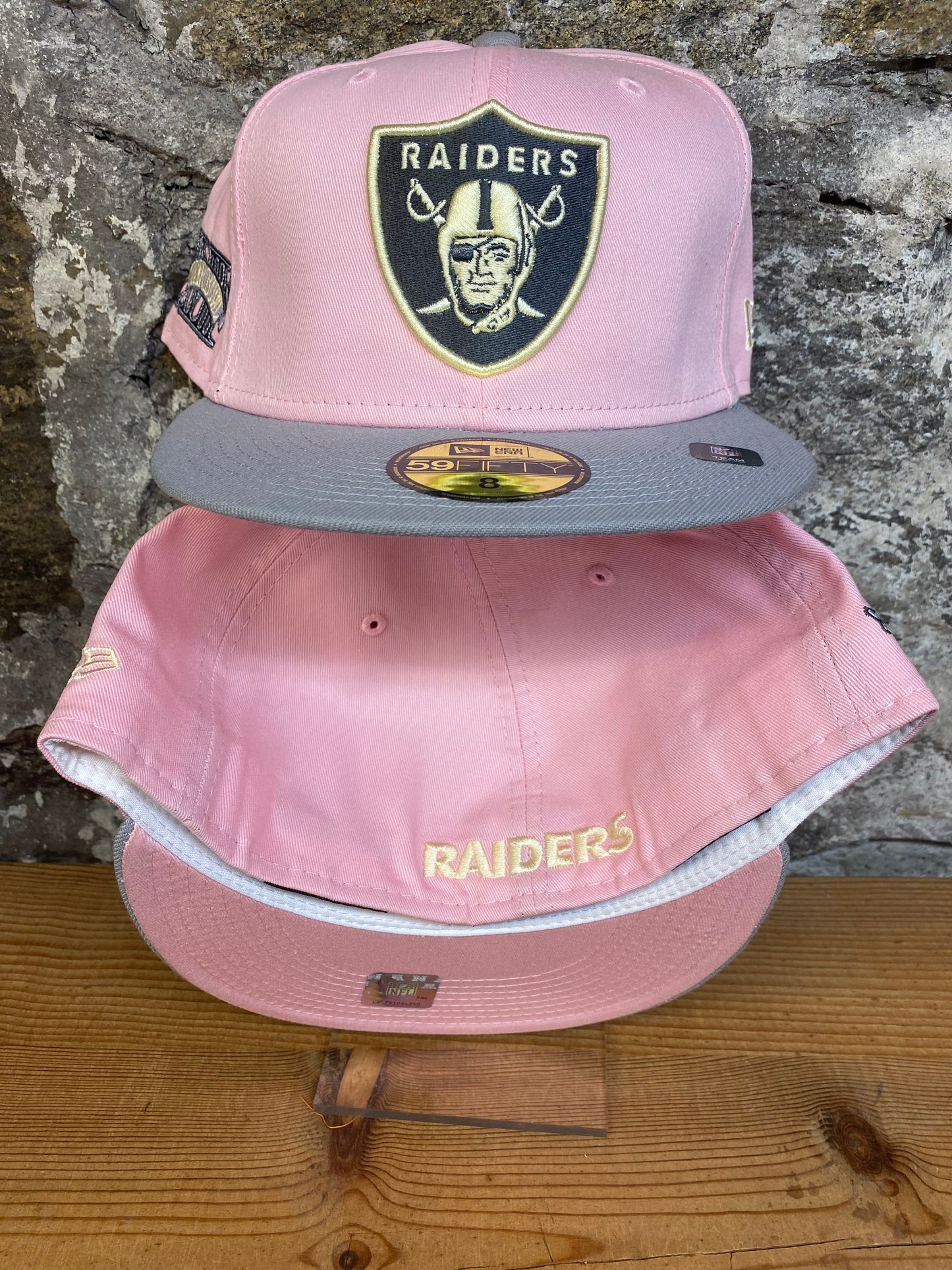 Raiders Pink Exclusive Custom Fitted New Era Hat 59fifty