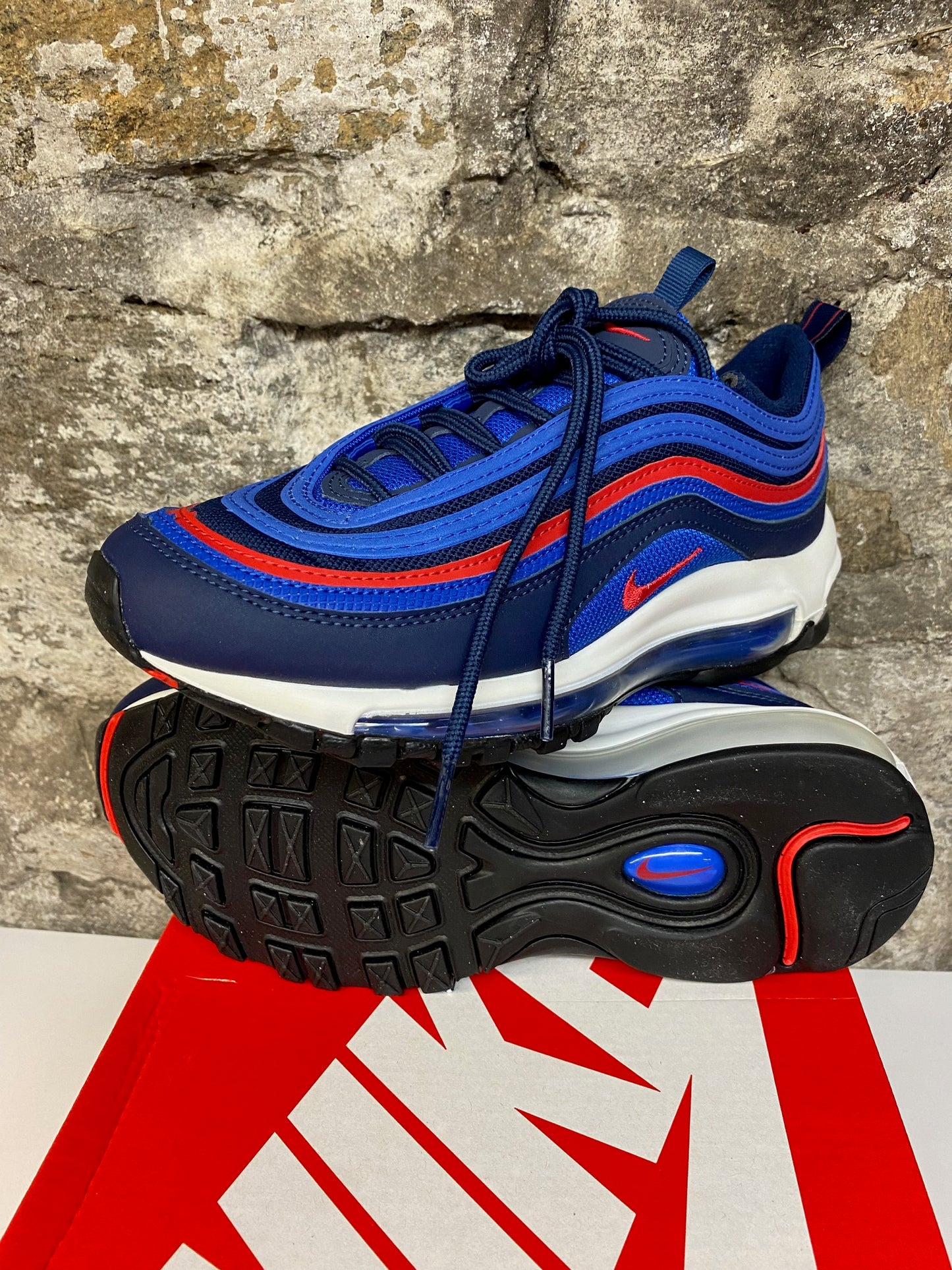 Nike Air Max 97 SE GS Spider-Man Game Royal University Red